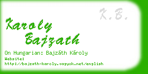 karoly bajzath business card